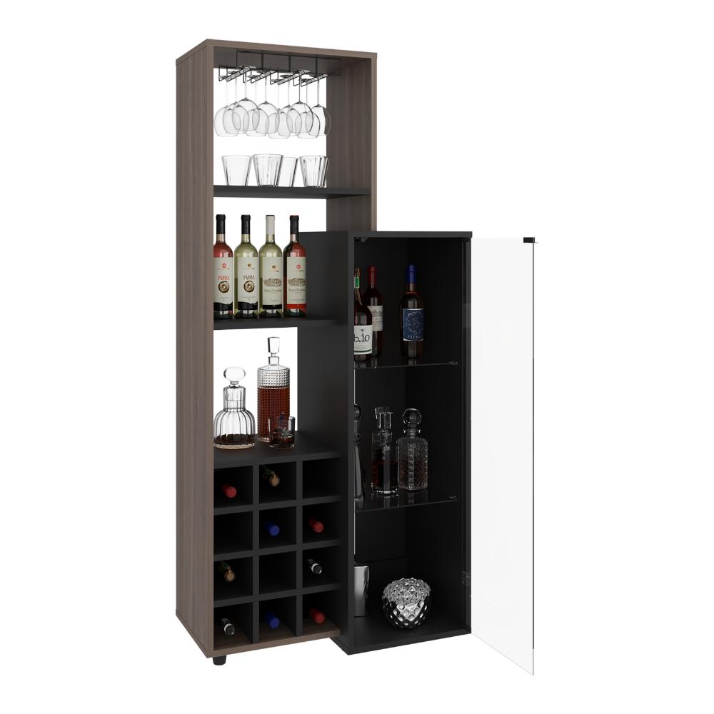 Bar Ozzy Una Puerta De Vidrio Con Cava Para Doce Vinos Y Copero, Wengue / Milan - vista 2