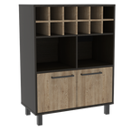 Bar Kaia, Wengue y Miel, con amplio espacio para almacenamiento y patas metálicas - vista 1
