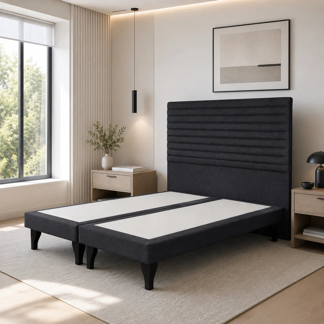 Mons Base Cama 2 Plazas Dividida + Respaldo
