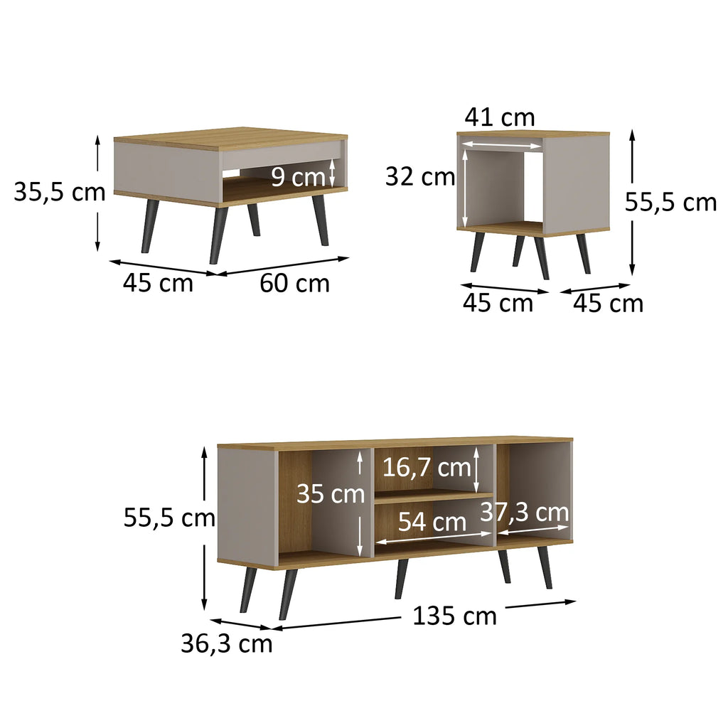 Combo Living Tokio + Sofá 2C Sicilia