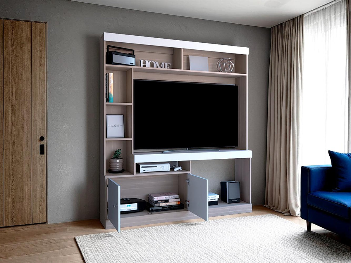 Estante Para Tv Dante, Bardolino y Blanco, con Espacio Para Televisor de 52 Pulgadas - vista 4