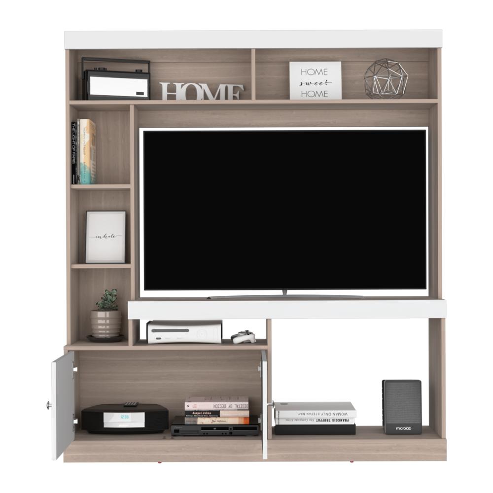 Estante Para Tv Dante, Bardolino y Blanco, con Espacio Para Televisor de 52 Pulgadas - vista 2