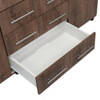 Closet Fontana, Nogal y Blanco, con Cuatro Puertas Abatibles y Tres Cajones Organizadores - vista 10