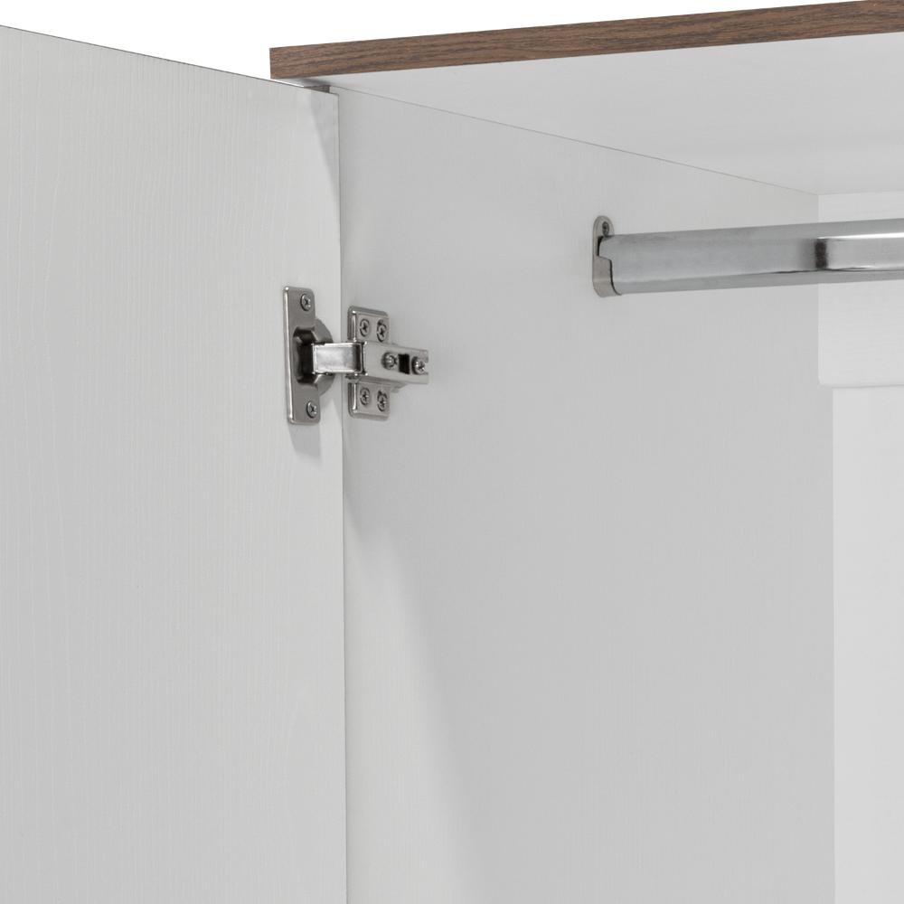 Closet Fontana, Nogal y Blanco, con Cuatro Puertas Abatibles y Tres Cajones Organizadores - vista 11