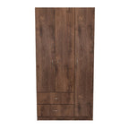 Closet América, Nogal y Blanco, con Dos Cajones y Variedad de Entrepaños - vista 7