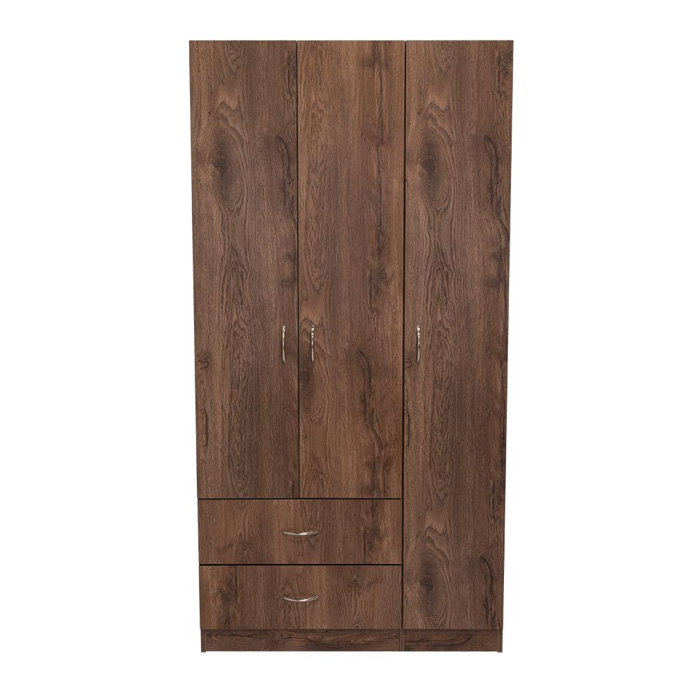 Closet América, Nogal y Blanco, con Dos Cajones y Variedad de Entrepaños - vista 7