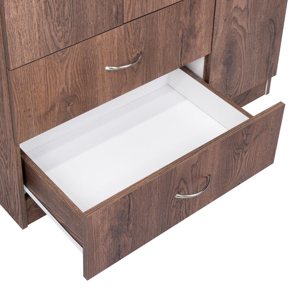 Closet América, Nogal y Blanco, con Dos Cajones y Variedad de Entrepaños - vista 10