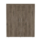 Closet Bariloche Bombay Eco, Nogal y Blanco, con Variedad de Entrepaños y Cuatro Puertas Abatibles - vista 6