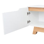 Rack Tv 80" Woodall Dos Puertas Un Cajon, Color Blanco Y Fresno - vista 11