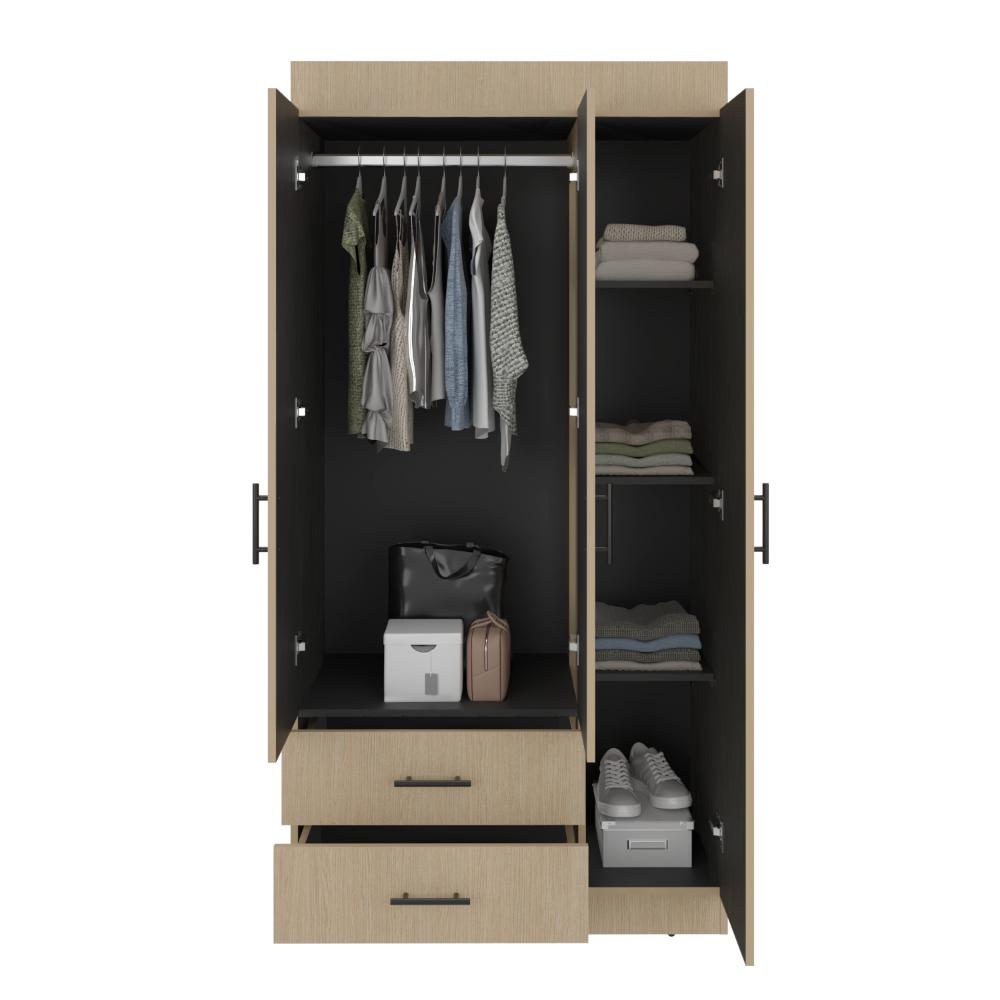 Clóset Houston , Cartagena y Wengue , con Tres Puertas Batientes y Dos Cajones con Amplio Espacio de Almacenamiento - vista 10
