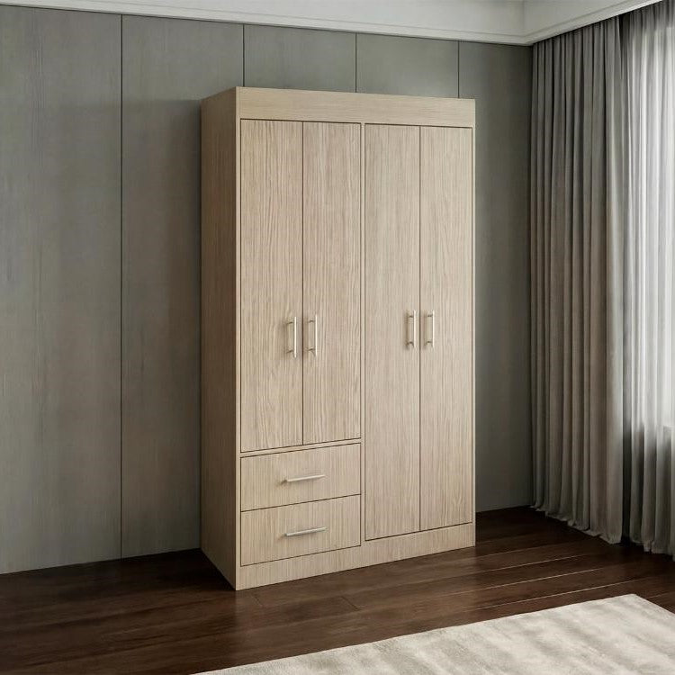 Clóset Houston, Cartagena y Wengue , con Cuatro Puertas Batientes y Dos Cajones con Amplio Espacio de Almacenamiento - vista 1