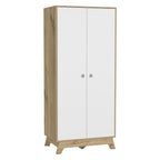 Closet Z,81 BI,Color, Duna y Blanco, con dos puertas batientes y cajones deslizables - vista 5