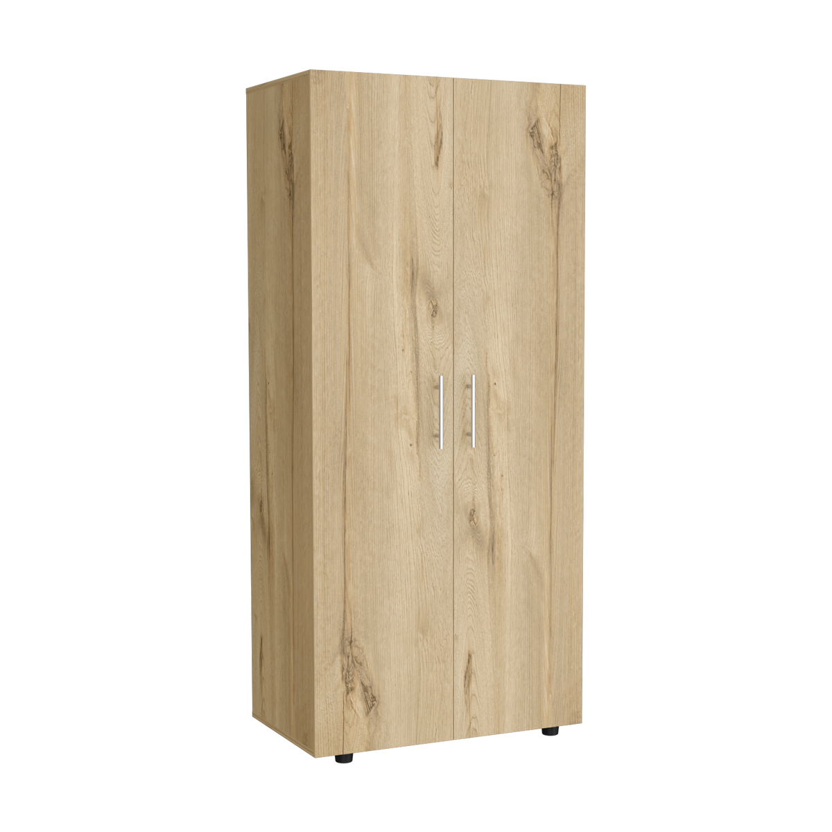 Closet Tera, Duna  y Blanco Vainilla, Dos Puertas Abatibles y Dos Tubos Cromados - vista 3