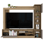 Rack Para Tv Nizza, Café claro y Cocoa, con Espacio Para Televisor de Hasta 65 Pulgadas - vista 4