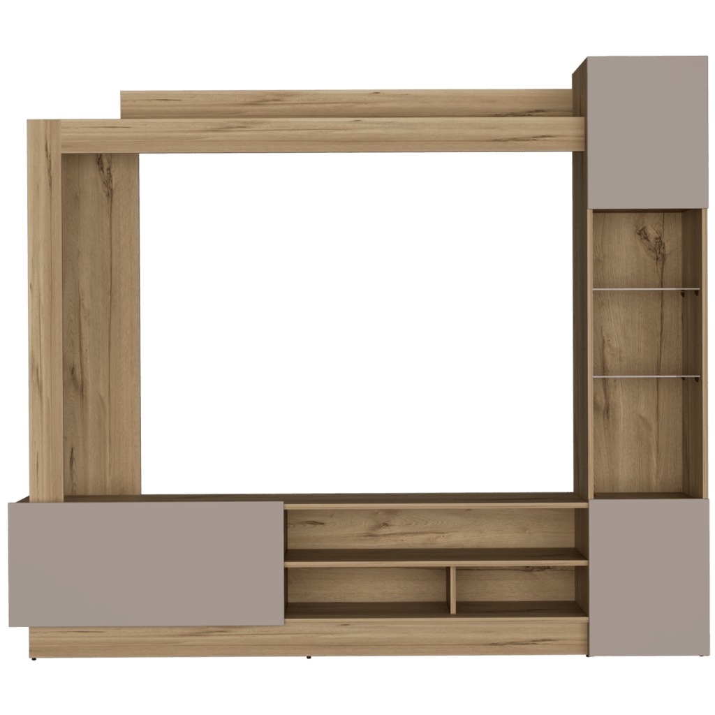 Rack Para Tv Nizza, Café claro y Cocoa, con Espacio Para Televisor de Hasta 65 Pulgadas - vista 6