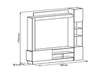 Rack Para Tv Nizza, Café claro y Cocoa, con Espacio Para Televisor de Hasta 65 Pulgadas - vista 7