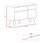 Cómoda Doble Concept, Duna y Negro, con una puerta batiente y dos cajones organizadores - vista 8