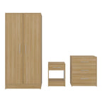 Combo para Habitación Sofi, Fresno Europeo y Blanco, incluye Closet -Organizador y Mesa de Noche - vista 3