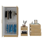 Combo para Habitación Sofi, Fresno Europeo y Blanco, incluye Closet -Organizador y Mesa de Noche - vista 4