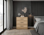 Comoda Clay Tres Cajones, Fresno / Wengue - vista 1