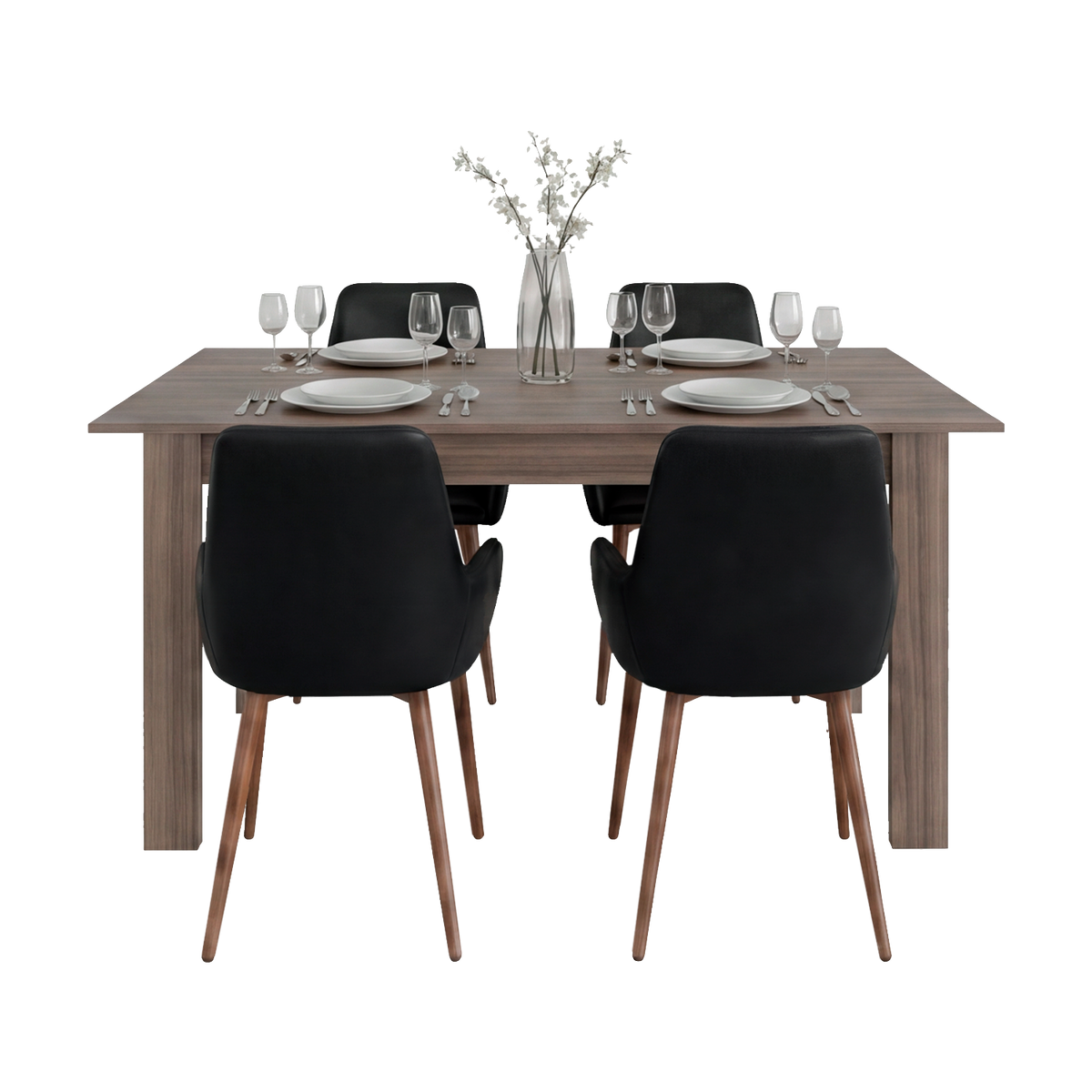 Mesa para Comedor Estrella 160, Avellana, con Espacio para Cuatro Personas, No Incluye Sillas - vista 2