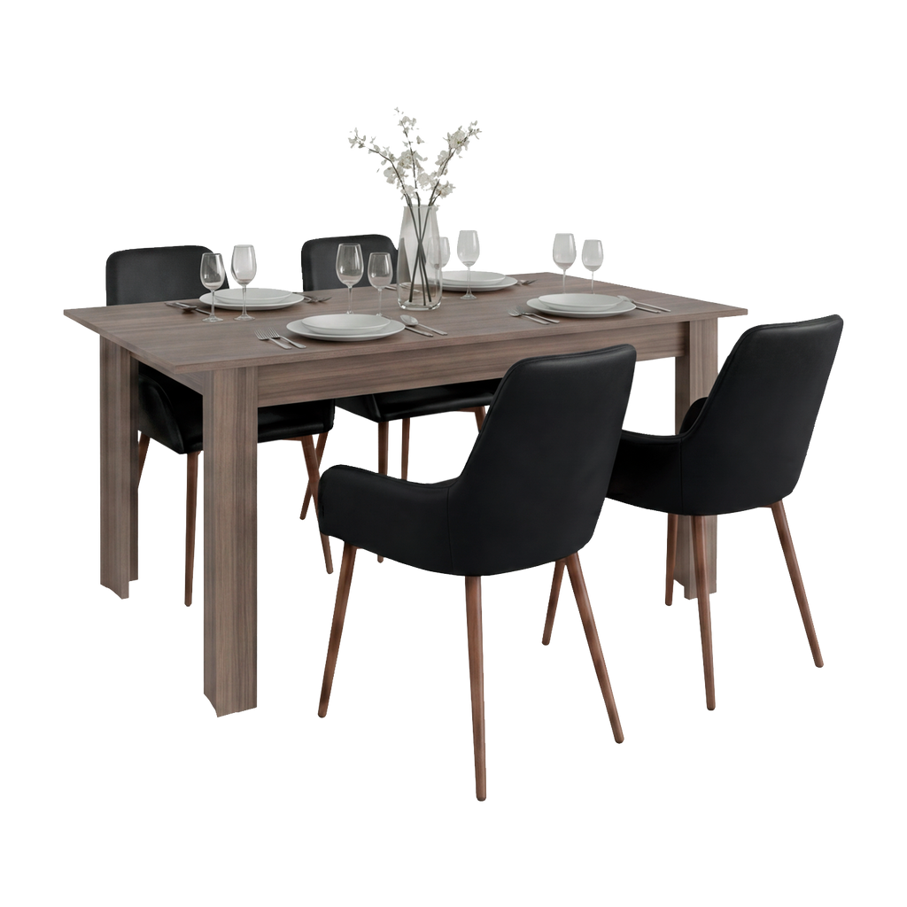 Mesa para Comedor Estrella 160, Avellana, con Espacio para Cuatro Personas, No Incluye Sillas - vista 5