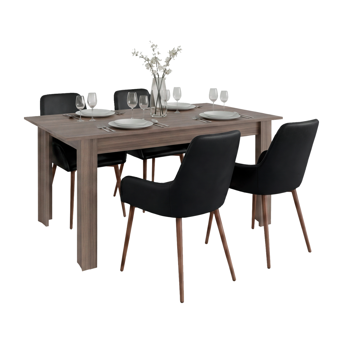 Mesa para Comedor Estrella 160, Avellana, con Espacio para Cuatro Personas, No Incluye Sillas - vista 5