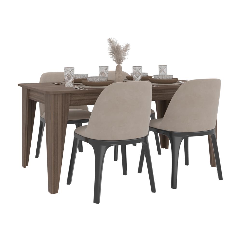 Mesa para Comedor Torino 160, Avellana, Diseño Moderno, No Incluye Sillas - vista 4