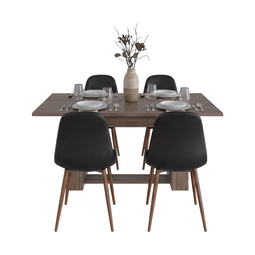 Mesa para Comedor Volder 160, Avellana, con Amplia Superficie, No Incluye Sillas - vista 3