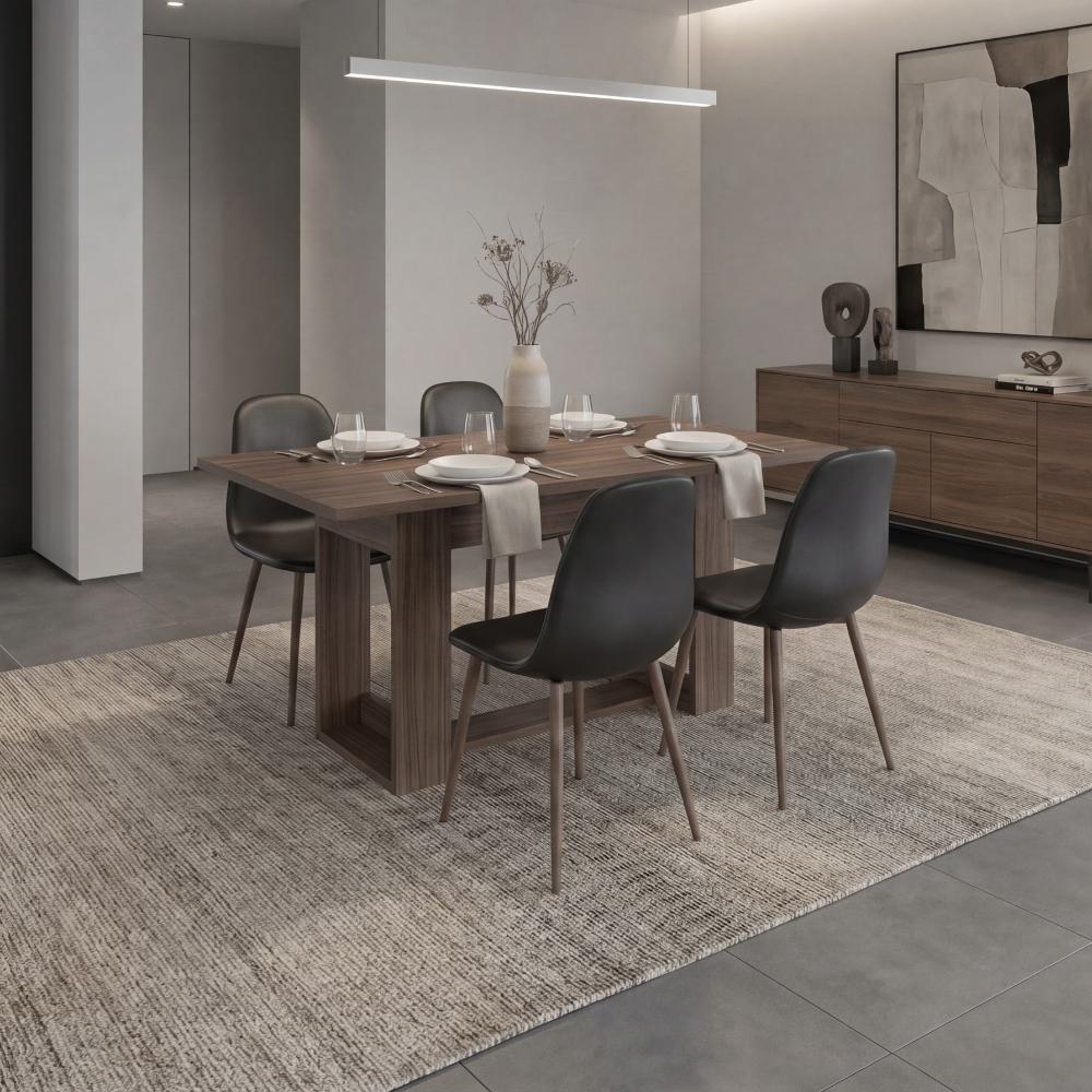 Mesa para Comedor Volder 160, Avellana, con Amplia Superficie, No Incluye Sillas - vista 1