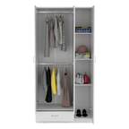 Armario Z-90, Blanco, con amplios espacios y entrepaños para organizar - vista 2