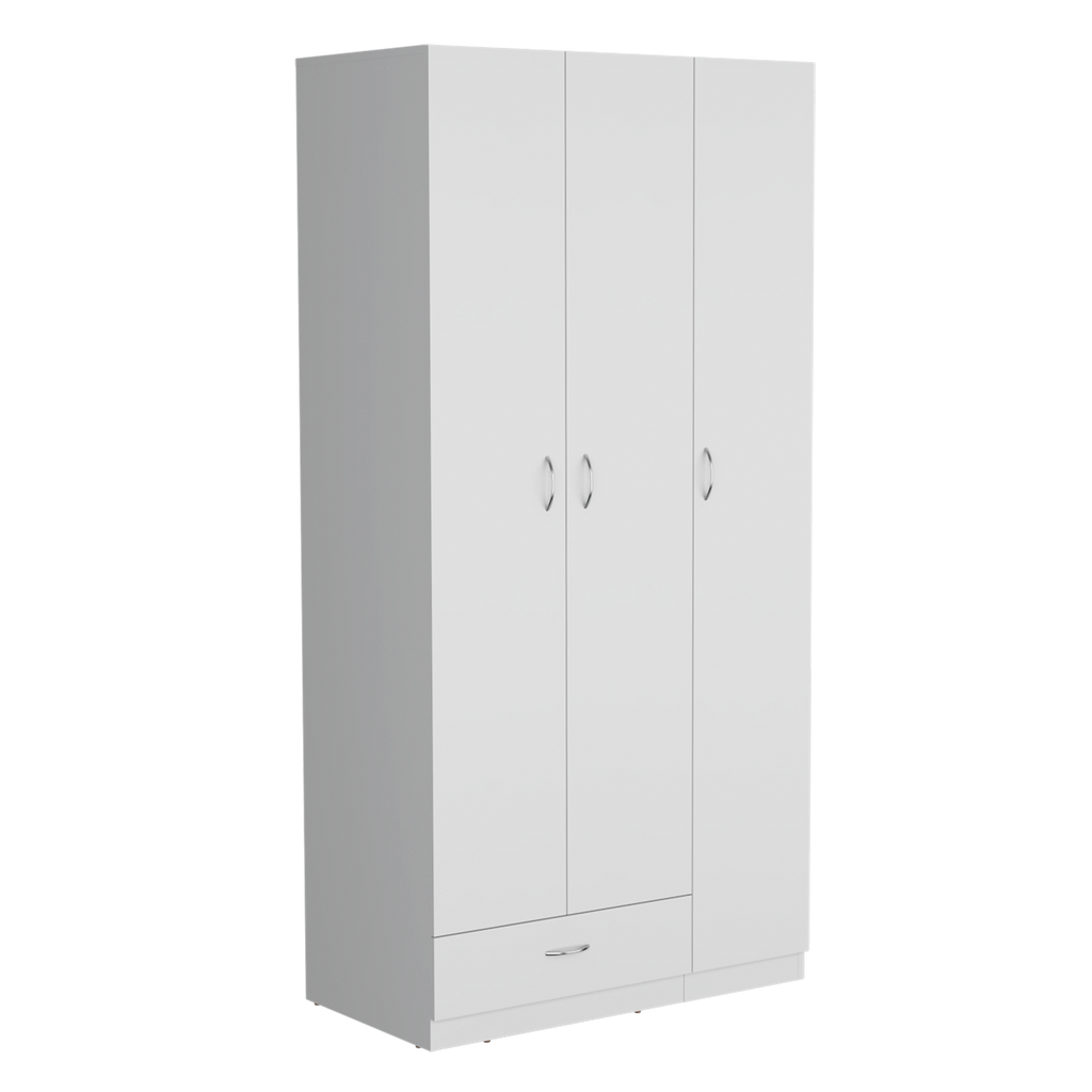 Armario Z-90, Blanco, con amplios espacios y entrepaños para organizar - vista 3