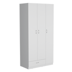 Armario Z-90, Blanco, con amplios espacios y entrepaños para organizar - vista 3