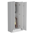 Armario Z-90, Blanco, con amplios espacios y entrepaños para organizar - vista 4