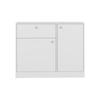 Comoda Praga Un Cajon Con Dos Puertas, Blanco - vista 6