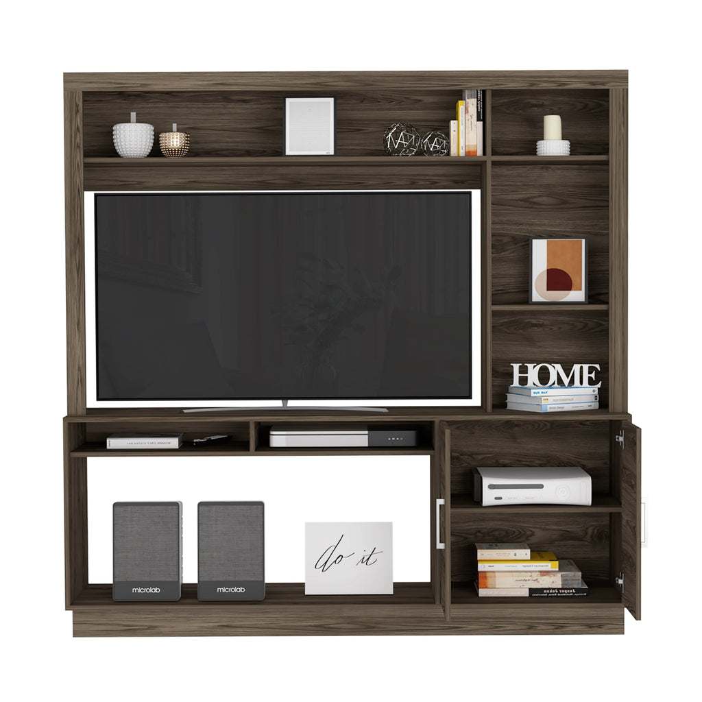 Estante Tv, Cantabria Dos Puertas con Espacio Para Televisor De Hasta 55 Pulgadas Color Coñac - vista 2