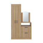 Closet Comoda Praga Tres Puertas Un Cajon, Fresno Europeo, con diseño moderno incluye Espejo - vista 7