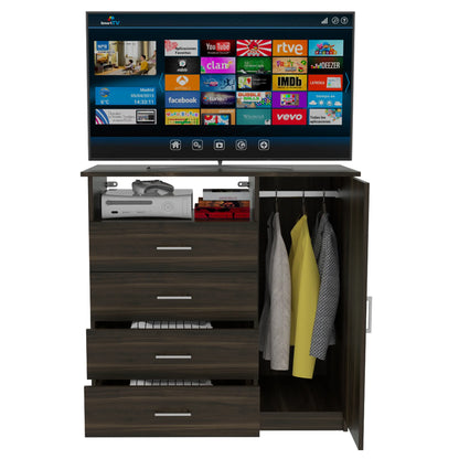 Comoda Z-91 Tv40 4 Cajones 1 Puerta - Habano