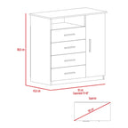 Comoda Z-91 Tv40 4 Cajones 1 Puerta - Habano