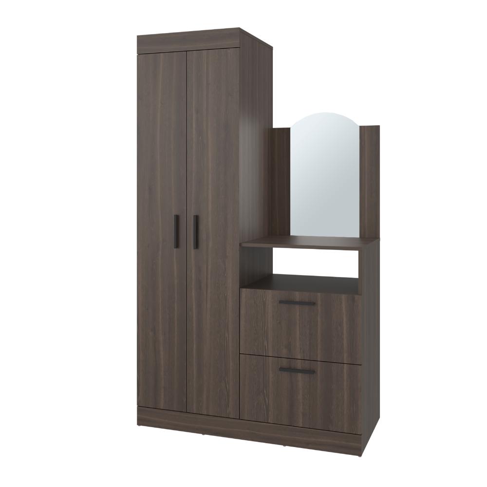Closet Comoda Praga Tres Puertas Un Cajon, Milan, con diseño moderno incluye Espejo - vista 3
