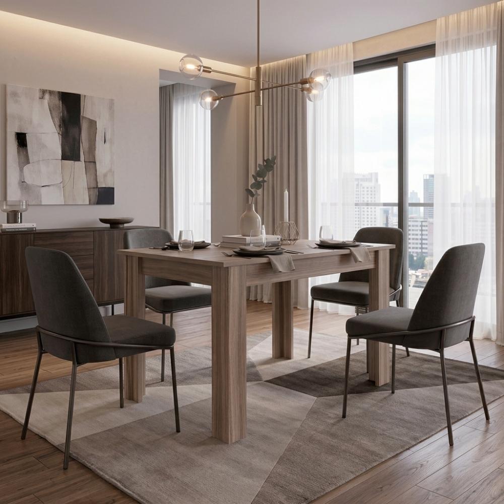 Mesa para Comedor Estrella 120, Avellana, con Espacio para Cuatro Personas, No Incluye Sillas - vista 1