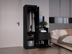 Closet Comoda Praga Tres Puertas Un Cajon, Wengue, con diseño moderno incluye Espejo - vista 6