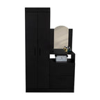 Closet Comoda Praga Tres Puertas Un Cajon, Wengue, con diseño moderno incluye Espejo - vista 3