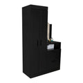 Closet Comoda Praga Tres Puertas Un Cajon, Wengue, con diseño moderno incluye Espejo - vista 1