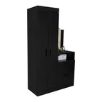 Closet Comoda Praga Tres Puertas Un Cajon, Wengue, con diseño moderno incluye Espejo - vista 1