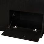 Closet Comoda Praga Tres Puertas Un Cajon, Wengue, con diseño moderno incluye Espejo - vista 14