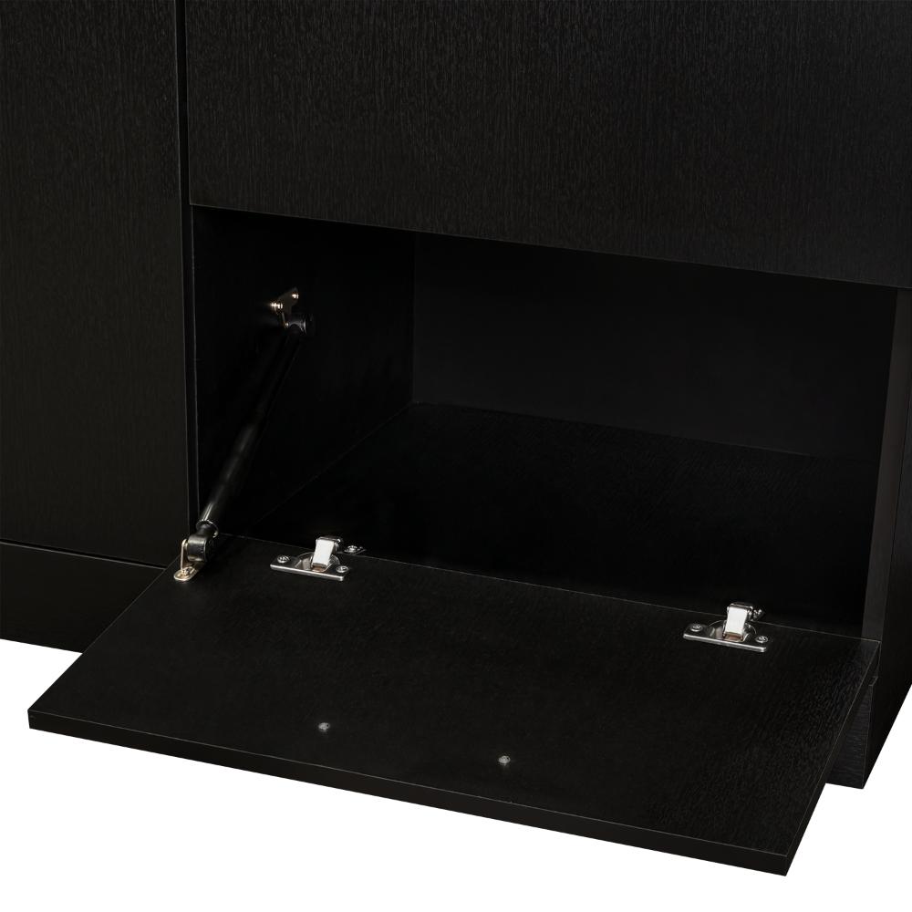 Closet Comoda Praga Tres Puertas Un Cajon, Wengue, con diseño moderno incluye Espejo - vista 14