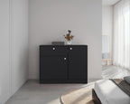 Comoda Praga Un Cajon y Dos Puertas, Wengue - vista 1