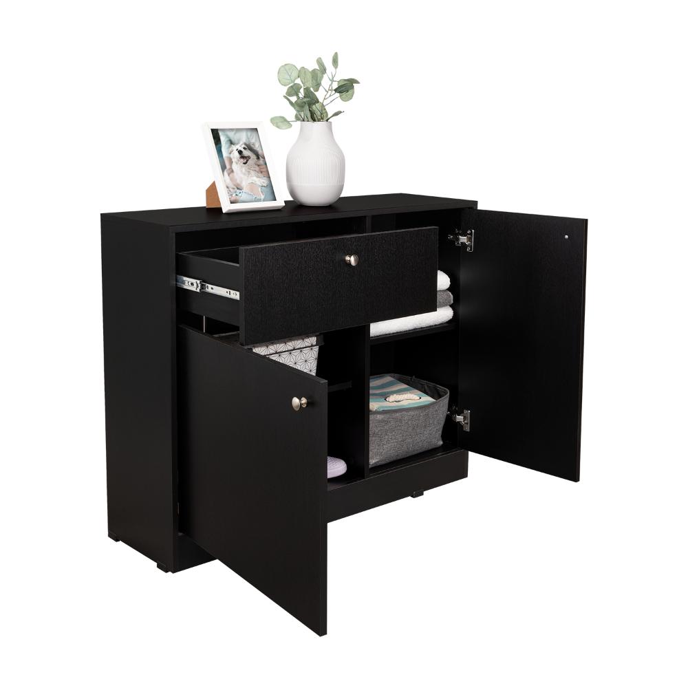 Comoda Praga Un Cajon y Dos Puertas, Wengue - vista 4