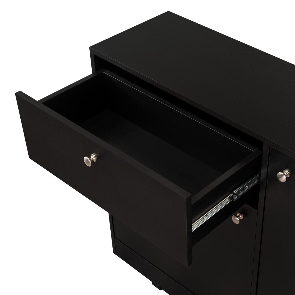 Comoda Praga Un Cajon y Dos Puertas, Wengue - vista 11